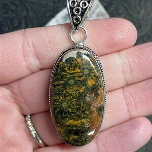 Ocean Jasper Pendant Stone Crystal Jewelry